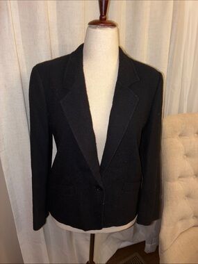 Vintage Navy Blue Pendleton Woolen Mills Single-Button Women's Blazer Size 14 P